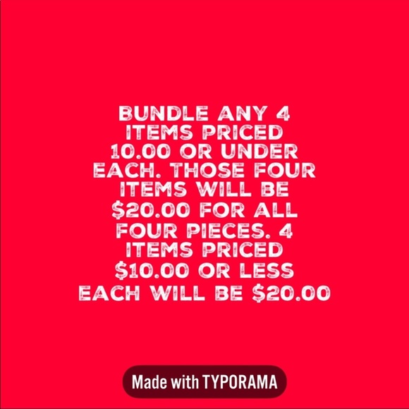 Pick 4 items priced 10 or less each bundle 4 $20 - Picture 1 of 1